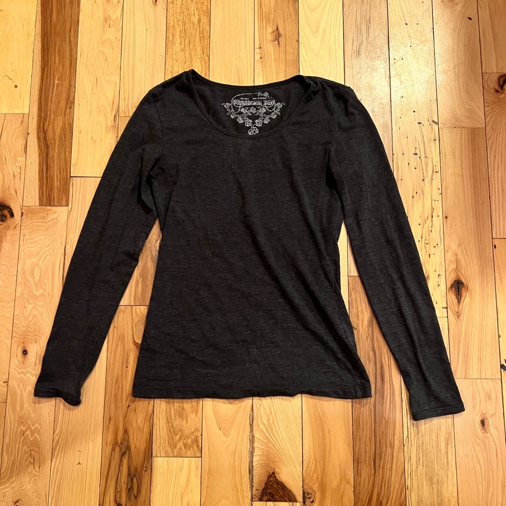 Gray Long Sleeve Tee